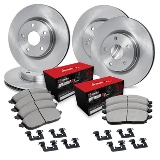 R1 Concepts WFUH2-40032 Disc Brake Rotor Set W/ Optimum OEp Pads & Hardware